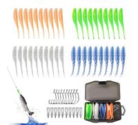 Soft Lures | Realistic Swimmer Soft Lure with Hooks for Trout, Soft Lure with Webbed Tail for Fishing | For Bass, Bass, Catfish, Sea, River, Outdoor Sport Fishing