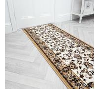 Soft & Luxurious Hallway Runner Rug - Comfortable Carpet for Hall, Kitchen & Corridor - Stain-Resistant, Dirt-Resistant - Multiple Sizes - 70cm x 330cm - 9mm Thick - Persian, Beige