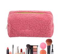 Soft Makeup Bag - Large Capacity Travel Cosmetic Case with Zipper Compartments, Portable Protective Beauty Organizer | Toiletry Bag for Women Wife Mad, pink, Please refer to the description, Please