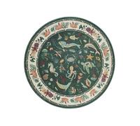 Soft Marine Animal Washable Faux Wool Stain Resistant Rug Rubber Non-Slip Backing for Playroom Bathroom Living Room Bedroom Bedside Beachy Cute Coastal Nautical Nursery Rug (Emerald, 5' Round)
