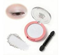 Soft Matte Delicate Blue Salt Single Eyeshadow, Icy Blue Brightening Eye Shadow Pan, Long Lasting Blendable Pressed Powder Eye Makeup for Inner Corner, All Over Lid & Under