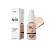 Soft Matte Liquid Foundation, Oil Control Waterproof Full Coverage Foundation, Long Lasting Lightweight Concealer BB Cream for Oily Skin, 30ml (101 Porcelain)