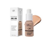 Soft Matte Liquid Foundation, Oil Control Waterproof Full Coverage Foundation, Long Lasting Lightweight Concealer BB Cream for Oily Skin, 30ml (103 Warm Peach)
