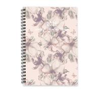 Soft Mauve Petals Journal 2026 A5 To Do List Notebook Day Diary 2026 Daily Journal for Women Diary Notebook for Family Week To View Monthly Year Planner with Dotted Line Note Page Slim
