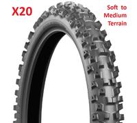 Bridgestone Battlecross-x20 57m Tt Nhs Off-road Front Tire Black 90 / 100 / R21