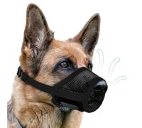 Soft Mesh Dog Muzzle for Small, Medium,Breathable, Adjustable, Drinkable Anti-Bite and Anti-Bark Muzzle for Chihuahua, Bulldog, German Shepherd,No Slip & Comfortable Fit