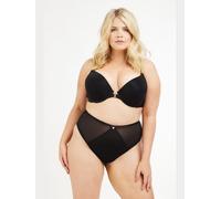 Soft Mesh Front Fastening Padded Plunge Bra Oola Lingerie Black 38F