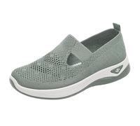 Soft Mesh Gym Workout Sneakers,Memory Foam Sneakers Tennis,Slip On Sneaker Lace Free Shoes,Provides Grip,Lightweight,Comfortable and Soft,for Long Term Standing Work,Walking Green