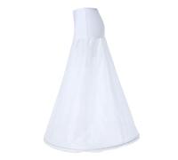 Soft Mesh Skirts for Women High Waist Long Length Womens 1 Hoop A Line Floor Length Wedding Gown Petticoat Underskirt Elastic Waist Christmas Costumes (White, One Size)
