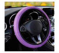 Soft Microfiber Steering Wheel Cover All Season Universal Mesh Fabric Cool And Breathable Elastic Car Without Inner Ring Car Accessories Anti-slip steering wheel cover(PURPLE)