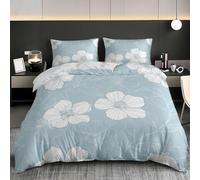 Soft Microfibre, 3 Piece Blue Euro Size Bedding Set 150x200 cm