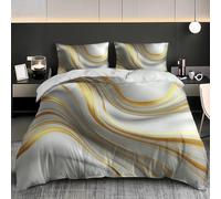 Soft Microfibre, 3 Piece Gold Euro Size Bedding Set 150x200 cm