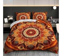 Soft Microfibre, 3 Piece Orange Color Euro Size Bedding Set 150x200 cm
