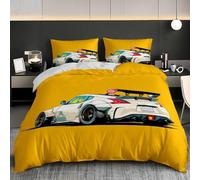 Soft Microfibre, 3 Piece Yellow Euro Size Bedding Set 150x200 cm