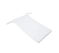 WS UK Soft Microfibre Sunglasses Case with Drawstring [White, Pack of 1]