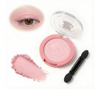 Soft Milky Pink Single Eyeshadow - Matte Powder Eye Shadow for Natural Everyday Eye Makeup, Long Lasting Blendable Pastel Shade, Cute Compact with Applicator for Girls and Women