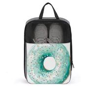 Soft Mint Doughnut with Sprinkles Shoe Bag for Travel Daily Use Anti-dust Storage Carrier Golf Shoe Pouch