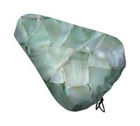 Soft Mint Green Shell Mosaic Bike Seat Cushion Cover Waterproof Saddle Cover Rain Dust with Drawstring