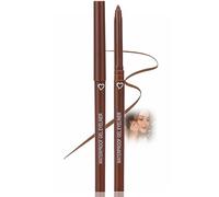 Soft Mocha Waterproof Gel Eyeliner Pencil with 2.0mm Fine Tip - Long Lasting Smudge Resistant Formula for Smooth Rich Colour and Precise Natural Definition From Day to Night