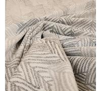 Soft Modern Leaf Floral Upholstery Fabric, Silver Grey, 10cm x 8cm Sample