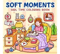 Soft Moments: Girl Time Coloring Book for Adults & Teens featuring Comfy Daily Activities and Girly Things for Stress Relief and Relaxation.