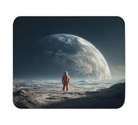 Soft Mouse Pad Astronaut Looking at The Earth from The Moon Mouse Mat Desk Pad 25x30cm for Computer,Work,Home