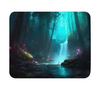 Soft Mouse Pad Glistening Waterfall into an Ancient Pool Gaming Mousepad Keyboard Pad 25x30cm for PC,Computer,Studying