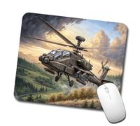 Soft Mousepads Ah-64 Us Army Attack Helicopter Flying 25X30Cm, Mouse Pad Premium Desk Mats For Home Laptop Typing