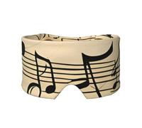 Soft Musical Notes Print Eyes Cover with Adjustable Strap for Sleeper Night Sleeping Work Nap and Yoga
