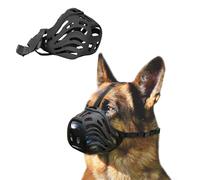 Soft Muzzle for Dogs, Silicone Dog Muzzle for Medium and Large Dogs, Dog Muzzle Black, Safe and Breathable, Anti Toxic Bait Muzzle, Prevents Biting, Chewing and Barking (XL)
