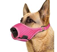 Soft Muzzle for Small Medium Large Dogs, Breathable Dog Muzzle to Prevent Biting, Chewing and Barking, with O-Ring and Adjustable Strap, Perfect for