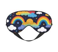 Soft Mystic Meadows Printed Eye Mask,Adjustable Breathable Eye Masks for Sleep,Light Blocking & Double-Sided