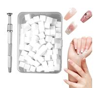 Soft Nail Sponges - Cosmetic Foam Tool, 4.56in Design Sponges, Convenient Polish Transfer Sponge with Gripping Pen Feature, Manicure Accessory Set, Nails Painting Tool for Lovers Families