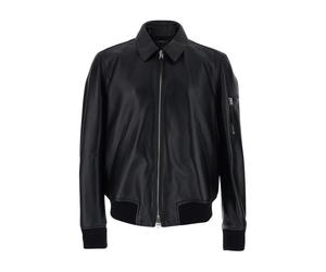 Soft Nappa Plonge Collar Blouson, male, Tom Ford, Leather Jackets, Black, 2XL, Jackets 2XL