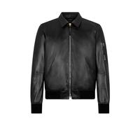 Soft Nappa Plonge Collar Blouson, male, Tom Ford, Leather Jackets, Black, L, Jackets L