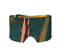Soft National Parks Sunshine Trees Print Eyes Cover with Adjustable Strap for Sleeper Night Sleeping Work Nap and Yoga