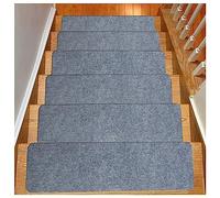 Soft Non-Slip Stair Mats Machine Washable Carpet for Indoor Wooden Steps 15-Piece Set Ideal for Kids & Seniors Plush Cozy Safe Stair Covering