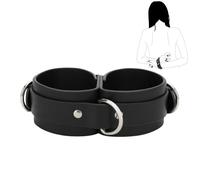 Soft Non-Toxic Odorless PU Leather Adjustable Wrist Bondage Cuffs for Couples and Unisex Comfortable