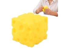 Soft Novelty Rebounding, Cheese Stress Toy, 5cm 60g Cheese Cube Stress Relief Fidget for Kids Adults Students Workers Home School Office Party Favors Professional Grade Sensory Item