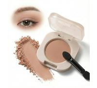 Soft Nude Beige Single Eyeshadow Compact with Mirror - Long Lasting Matte Powder Eye Shadow, Smooth Blendable Neutral Shade for Natural Everyday Eye Makeup for Women