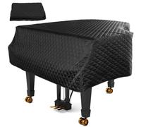 Soft Nylon Black, Grand Moisture-Proof Piano X Cover, 59.8” And Dustproof, Full Cover Cotton Piano Cotton, Piano 62.9” For Standard Trumpet Grand Cover-Dark Protective Others Music