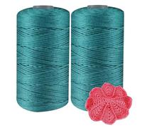 Soft Nylon Yarn for Knitting - 2pcs Crochet Raffia Yarn for Bags, Hats, Summer Crafts, Handmade Knitting, DIY Crochet Projects, Thick and Flexible Thread
