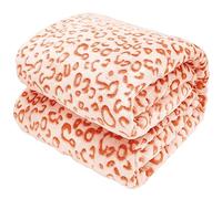 Soft Orange Fleece Blanket Kids Blanket Lightweight Warm Coral Blanket Gift for Girls Boys Birthday