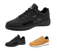 Soft Orthopaedic Men's Ergonomic Pain Relief Trainers, Outdoor Leisure Shoes, Wear-resistant Comfort Shoes, Elegant Trainers & Sports Shoes, Slip On Walking Shoes, black, 12.5 UK