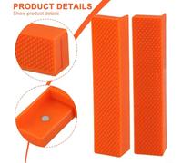 Soft Pad Jaw Rubber Inserts for 4 5 6 Inch Metal Vise Bench Machine Tools Compatible with Mill Clamps and Drill Press Holds Wood Plastic Tubing Secu(Orange C)
