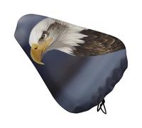 Soft Padded Bald Eagle Bike Seat Cover, Waterproof Comfort Cushion for Men Women with Drawstring, Extra Wide Stationary Bike Seat Cushion Fit for Bicycle Mountain Exercise Road Bikes
