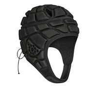 Soft Padded Rugby Helmet,7v7 Rugby Headguard Headgear Goalkeeper Head Protector Soccer Shell Head Protector Adjustable Soccer Autism Helmet Support Scrum Cap for Youth Kids 6-11 Yrs (Black)