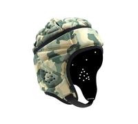 Soft Padded Rugby Helmet,7v7 Rugby Headguard Headgear Goalkeeper Head Protector Soccer Shell Head Protector Adjustable Soccer Autism Helmet Support Scrum Cap for Youth Kids 6-11 Yrs (Camo Green)