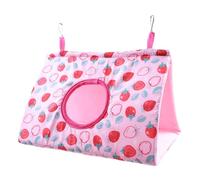 Soft Parakeet House - Bird Bed in Polyester Cotton 17.5 x 11 x 14 cm | Hanging Cage Hut with Round Hole for Lovebirds Parrot | Cosy Winter Bed For Nidif