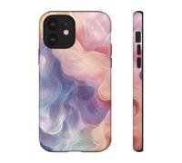 Soft Pastel Abstract Waves - Glossy Tough Case - Compatible with iPhone 12 Purple